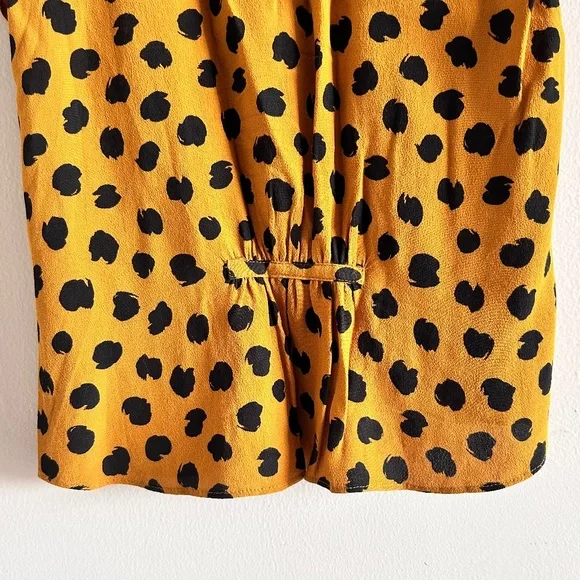 MadeWELL Carmelina Flutter-Sleeve Top | Painted Spots Egyptian Gold | Size 0 | - Picture 12 of 14